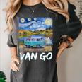Van Go Retro Vanlife Art Teacher Women's Comfort Colors T-Shirt Pepper Van Go Retro Vanlife Art Teacher Women's Comfort Colors T-Shirt Pepper