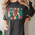Verry Merry Speech Language Pathologist Teacher Christmas Women's Comfort Colors T-Shirt Pepper Verry Merry Speech Language Pathologist Teacher Christmas Women's Comfort Colors T-Shirt Pepper