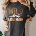 Wild About Learning Back To School First Day Teacher Student Women's Comfort Colors T-Shirt Pepper