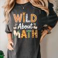 Wild About Math Cute Teacher Student Math Club Women's Comfort Colors T-Shirt Pepper