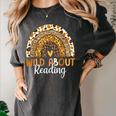 Wild About Reading Teacher Back To School Leopard Rainbow Women's Comfort Colors T-Shirt Pepper Wild About Reading Teacher Back To School Leopard Rainbow Women's Comfort Colors T-Shirt Pepper