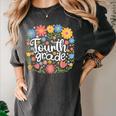 Wildflower 4th Fourth Grade Floral Back To School Teacher Women's Comfort Colors T-Shirt Pepper Wildflower 4th Fourth Grade Floral Back To School Teacher Women's Comfort Colors T-Shirt Pepper