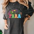 Wildflower Para Floral Paraprofessional Paraeducator Teacher Women's Comfort Colors T-Shirt Pepper Wildflower Para Floral Paraprofessional Paraeducator Teacher Women's Comfort Colors T-Shirt Pepper