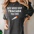 Wood Shop Teacher For Dad From Student Women's Comfort Colors T-Shirt Pepper Wood Shop Teacher For Dad From Student Women's Comfort Colors T-Shirt Pepper