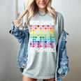 100 Days Of School Heart Love Teacher Or Student 100th Day Women's Comfort Colors T-Shirt Bay