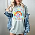 100th Day Of School Rainbow Happy 100 Days Smarter Teacher Women's Comfort Colors T-Shirt Bay 100th Day Of School Rainbow Happy 100 Days Smarter Teacher Women's Comfort Colors T-Shirt Bay