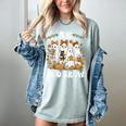 5K Boo Crew Halloween Teacher K5 Floral Ghost Trick Or Teach Women's Comfort Colors T-Shirt Bay