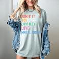 Admit It You Low Key Love Math Bruh Teacher Nerdy Math Women's Comfort Colors T-Shirt Bay
