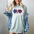 American Flag Teach Love Freedom Preschool Teacher 4th July Women's Comfort Colors T-Shirt Bay