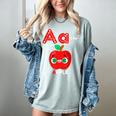A Is For Apple Pre-K Kindergarten Teacher Student Women's Comfort Colors T-Shirt Bay