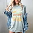 Back To School Dinosaur Social Studies Teacher Student Women's Comfort Colors T-Shirt Bay
