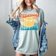 Back To School Groovy Smile Preschool Teachers Students Kids Women's Comfort Colors T-Shirt Bay