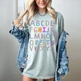 Back To School Kindergarten Alphabet ABC Teacher Women Kids Women's Comfort Colors T-Shirt Bay Back To School Kindergarten Alphabet ABC Teacher Women Kids Women's Comfort Colors T-Shirt Bay