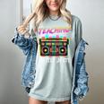 Back To School Retro Teaching Is My Jam 80s Teacher Boombox Women's Comfort Colors T-Shirt Bay