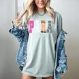 Back To School Teacher Para Preppy Checkered Para Life Women's Comfort Colors T-Shirt Bay