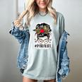 Bleached Teacher Para Life Paraprofessional Cute Messy Bun For Men Women Girls Kids Women's Comfort Colors T-Shirt Bay