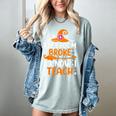 My Broom Broke So Now I Teach Halloween Teacher Women's Comfort Colors T-Shirt Bay My Broom Broke So Now I Teach Halloween Teacher Women's Comfort Colors T-Shirt Bay