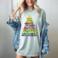 Christmas Tree Made Of Crayons School Teacher Life Student Women's Comfort Colors T-Shirt Bay