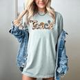 Cowhide Teacher Hat Cowboy Western Teacher Back To School Women's Comfort Colors T-Shirt Bay