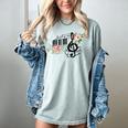 Cut Music Teacher Shirt With a Piano Keys Notes And Flowers Women's Comfort Colors T-Shirt Bay