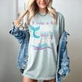 Cute Mermaid Librarian Teacher Dive Into A Good Book Reading Women's Comfort Colors T-Shirt Bay