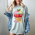 Dripping Apple Ice Cream Cone Cute Teacher Appreciation Women's Comfort Colors T-Shirt Bay