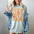 Fall In Love With Music Groovy Thanksgiving Music Teacher Men Women Girls Kids Women's Comfort Colors T-Shirt Bay