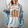 Fall In Love With Reading Pumpkin Autumn Librarians Teacher Women's Comfort Colors T-Shirt Bay