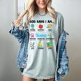 God Says Im Teacher Christian Back To School Religious Women's Comfort Colors T-Shirt Bay God Says Im Teacher Christian Back To School Religious Women's Comfort Colors T-Shirt Bay