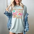 Half Teacher Half Iced Coffee Back To School Women's Comfort Colors T-Shirt Bay Half Teacher Half Iced Coffee Back To School Women's Comfort Colors T-Shirt Bay
