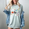 Halloween Music Teacher Ghost Playing Musical Instruments Women's Comfort Colors T-Shirt Bay Halloween Music Teacher Ghost Playing Musical Instruments Women's Comfort Colors T-Shirt Bay