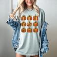 Halloween Teacher Fall Book Pumpkin Retro Reading Women's Comfort Colors T-Shirt Bay