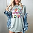 Happy Fri-Yay Teacher Fry Yay Friday Weekend Cute Fri-Yay Women's Comfort Colors T-Shirt Bay
