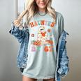 Haunted By 67 Boo Ghost Teacher 6 7 Halloween Costume Women's Comfort Colors T-Shirt Bay Haunted By 67 Boo Ghost Teacher 6 7 Halloween Costume Women's Comfort Colors T-Shirt Bay