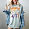 Haunted 67 Ghost Math Teacher Halloween Costume Math Pun Women's Comfort Colors T-Shirt Bay Haunted 67 Ghost Math Teacher Halloween Costume Math Pun Women's Comfort Colors T-Shirt Bay