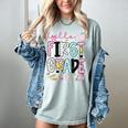 Hello First Grade Teacher Coquette Pencil Bow Back To School Women's Comfort Colors T-Shirt Bay