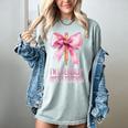 I'm Literally Just a Teacher Pencil Coquette Bow School Women's Comfort Colors T-Shirt Bay