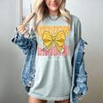 Interventionist Teacher Groovy Coquette Bow Back To School Women's Comfort Colors T-Shirt Bay