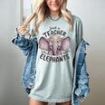 Just a Teacher Who Loves Elephants Elephant Lover Educator Women's Comfort Colors T-Shirt Bay
