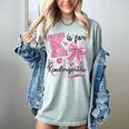 K Is For Kindergarten Teacher Coquette Bow Back To School Women's Comfort Colors T-Shirt Bay K Is For Kindergarten Teacher Coquette Bow Back To School Women's Comfort Colors T-Shirt Bay
