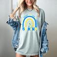 Be Kind Rainbow Down Syndrome Awareness Teacher Blue Yellow Women's Comfort Colors T-Shirt Bay Be Kind Rainbow Down Syndrome Awareness Teacher Blue Yellow Women's Comfort Colors T-Shirt Bay