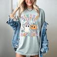 Kindergarten Boo Crew Halloween Floral Ghost Kinder Teacher Women's Comfort Colors T-Shirt Bay