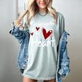 Kindergarten Has My Heart Buffalo Print Teacher Valentine Women's Comfort Colors T-Shirt Bay