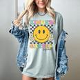 Kindergarten Squad Smile Face Teachers Kids Back To School Women's Comfort Colors T-Shirt Bay Kindergarten Squad Smile Face Teachers Kids Back To School Women's Comfort Colors T-Shirt Bay