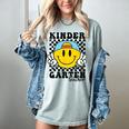 Kindergarten Teacher Hippie Smile Face Back School Women's Comfort Colors T-Shirt Bay Kindergarten Teacher Hippie Smile Face Back School Women's Comfort Colors T-Shirt Bay