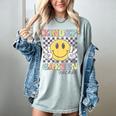 Kindergarten Teacher Team Hippie Smile Face Back To School Women's Comfort Colors T-Shirt Bay