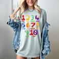 Learning Math Numbers Counting Back To School Teacher For Men Women Girls Kids Women's Comfort Colors T-Shirt Bay