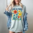 Leer Es Poder Cute Floral Boho Spanish Teacher Reading Women's Comfort Colors T-Shirt Bay Leer Es Poder Cute Floral Boho Spanish Teacher Reading Women's Comfort Colors T-Shirt Bay
