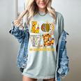 LOVE Kindergarten Pumpkin Teacher Student Halloween Costume Women's Comfort Colors T-Shirt Bay