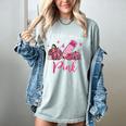 In October We Wear Pink Apple Teacher Daisy Breast Cancer Women's Comfort Colors T-Shirt Bay In October We Wear Pink Apple Teacher Daisy Breast Cancer Women's Comfort Colors T-Shirt Bay